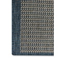 thumbnail image 3 of Custom Size Indoor/Outdoor Runner-Choose Your Length-Woden Blue Flat-Weave Solid Color Border Pattern 31 Inch Wide x 75 Feet Long Runner (31" x 75' Runner) Rug, 3 of 5