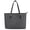 Black and Gray Leopard Print, variant on POLERO Tote Bag Space Planets Practicality Handbag for Shopping, Leather Waterproof Zipper Saddle Handbag
