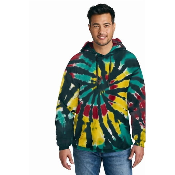 Colorful Tie Dye Hoodies - Tie Dye Hooded Sweatshirts Sizes S-5XL (Island Spirl-2X-Large)