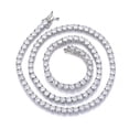 thumbnail image 3 of Celvieroot 1 Row 3MM 4MM Lab Simulated Diamond Iced Out Cubic Zirconia Chain Men's Hip-hop Tennis Choker Necklace Chain, 3 of 7