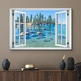 thumbnail image 2 of wall26 Canvas Print Wall Art Window View Vibrant Neon Mountain Forest Rock Lake Wilderness Nature Photography Realism Scenic Landscape Colorful Multicolor for Living Room, Bedroom, Office - 24"x, 2 of 5