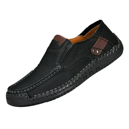 NOKIO Men S Slip-On Suede Shoes Men S Suede Loafers 2024 New Men s Casual Shoes Korean Version Of The Breathable Trend Of Handmade Large Size Soybean Leather Shoes