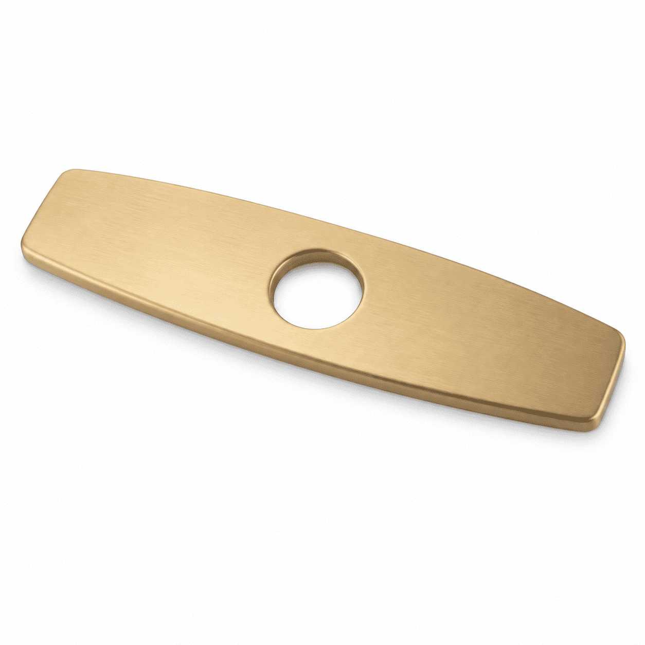 ABCISI 10.2 Inch Faucet Deck Plate for 1 or 3 Hole Sink, Brushed Gold Stainless Steel Sink Hole Cover Escutcheon, 1.4 Inch Center Hole for Kitchen and Bathroom,Brushed Gold