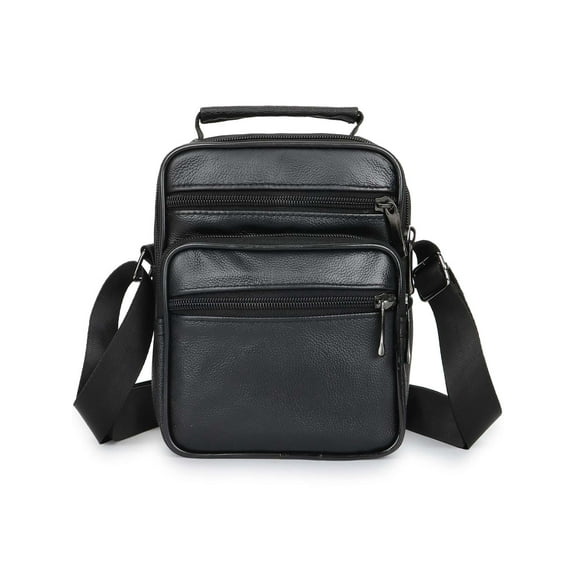 Deago Men's Small Leather Sling Shoulder Bag Crossbody Bag for Men Messenger for Work Business Satchel Travel