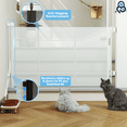 thumbnail image 4 of Baby Proof Me Retractable Baby Gate, Extra Wide Mesh Child Safety Gate, 34" Tall x 71" Wide, White, 4 of 6