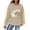 Beige, variant on Women Waffle Knit Pullover Hoodie Football Print Graphic Drawstring Sweatshirt Game Day Pullover Long Sleeve Sweat Shirt Athletic Loose Fit Tops, M