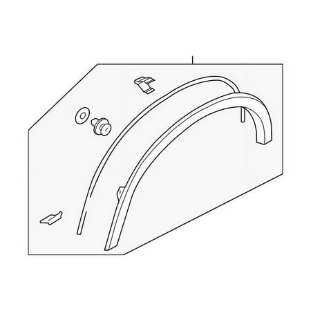Genuine OE Mitsubishi Wheel Opening Molding - 5228A596 Fits select: 2020-2021 MITSUBISHI OUTLANDER SPORT