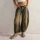 thumbnail image 5 of WILLBEST Pantalones Mujer Pantalones Vaqueros de Tiro Medio para Mujer, de Pierna Ancha, Cortos, Cómodos, Elásticos, Holgados, Estilo Boyfriend Con Bolsillos, Ropa Informal Mediana, 5 of 8