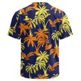 thumbnail image 6 of Uwinwear Men's Linen Cotton Short Sleeve Button Up V Neck Shirts Lightweight Tops Hawaiian Summer Beach Printed Casual Shirts Breathable Casual Wear,Yellow,M, 6 of 8