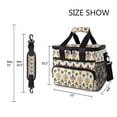 thumbnail image 3 of FORMRS Insulated Cooler Bag 24 Cans Capacity Soft Leakproof Lunch Box with Side Pockets, Beige Floral Pattern, 3 of 7