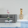 thumbnail image 2 of Escultura de flamenco de resina, figura de arte moderno con soporte de metal para estanque, maceta o mesa, decoración de jardín, adorno, color dorado., 2 of 8