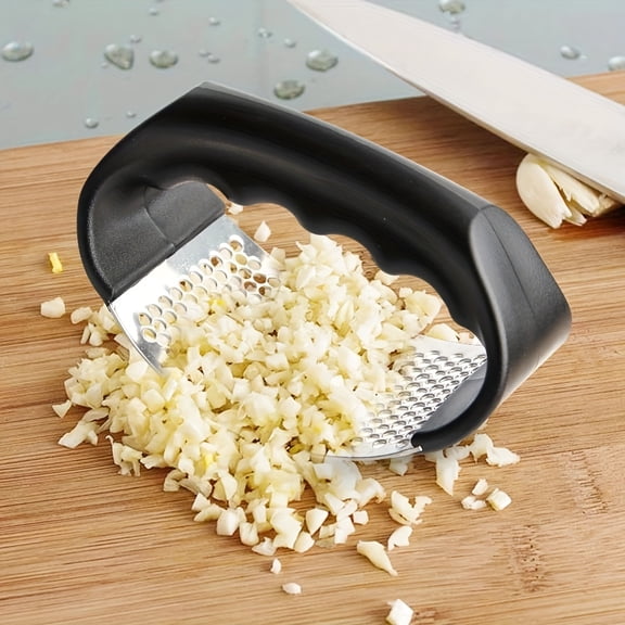 Heavy Duty Stainless Steel Garlic Press, Garlic Crusher & Mincer with Non-Slip Handle, Rust-Resistant Dishwasher Safe Kitchen Garlic Press Tool for Easy Garlic Crushing