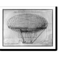 thumbnail image 2 of Historic Framed Print, Details d'un Projet de Machine Aerostatique [Capture balloon]: side view of entire balloon, 17-7/8" x 21-7/8", 2 of 9
