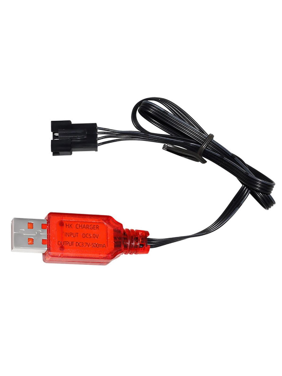 High Speed 7.4V Lithium Battery Charger, USB Charging Cable for Remote Control Cars with SM 4P Reverse Plug Protection