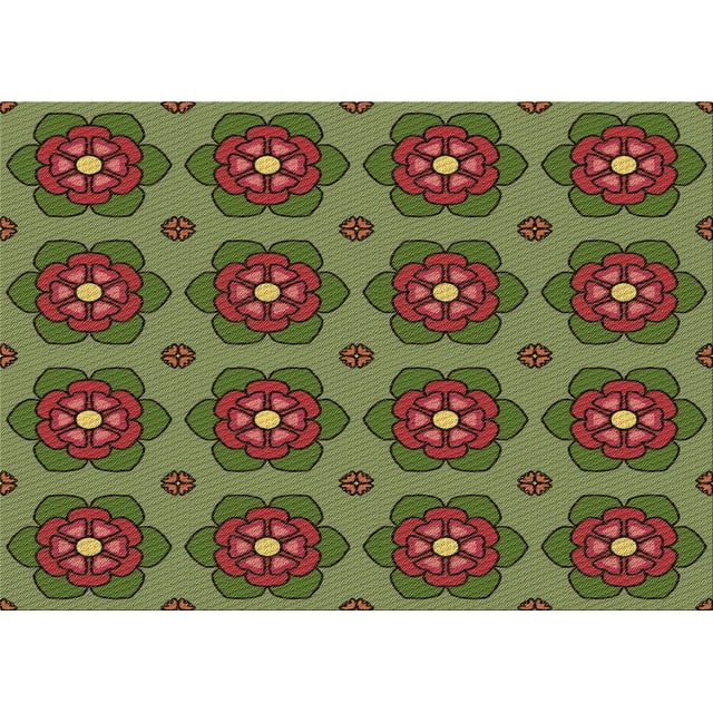 Ahgly Company Tapis Rectangulaire d'Intérieur Lavable en Machine Rouge Brun Transitionnel, 3 Pieds x 5 Pieds