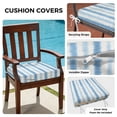 thumbnail image 3 of Outdoor Patio Cushion Covers 4 Pack Abstract Blue Stripes Patio Chair Cushion Covers with Ties and Zipper Watercolor Denim Stripes Waterproof Outdoor Seat Cushion Covers for Patio Furniture 24"x24", 3 of 7