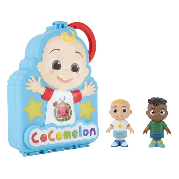 Estuche para llevar figuras CocoMelon con 2 figuras de JJ y Cody