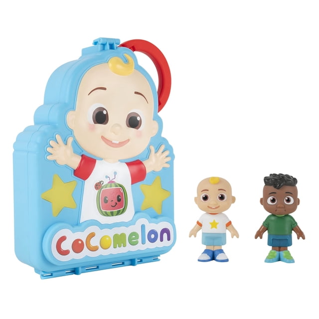 Estuche para llevar figuras CocoMelon con 2 figuras de JJ y Cody
