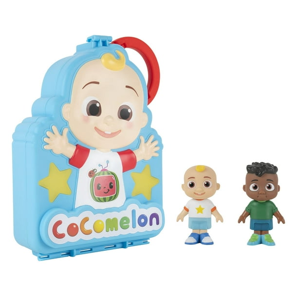Estuche para llevar figuras CocoMelon con 2 figuras de JJ y Cody