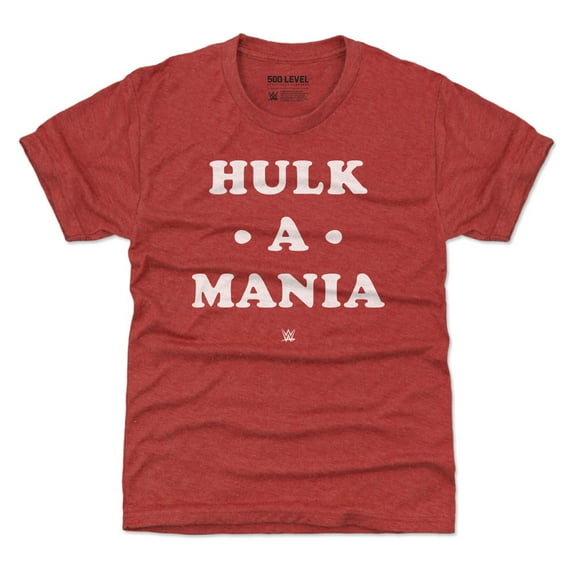 Youth 500 Level Heather Red Hulk Hogan Hulk-A-Mania T-Shirt