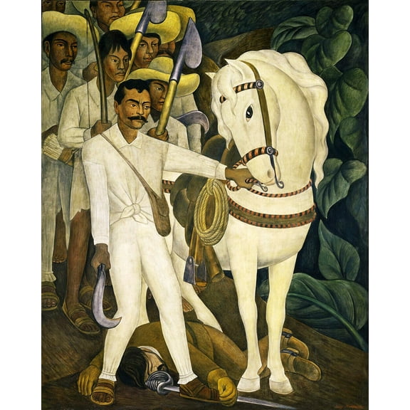 Diego Rivera Agrarian Leader Zapata - CANVAS OR PRINT WALL ART