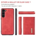 thumbnail image 2 of Case for Samsung Galaxy S24 Plus, Wallet Phone Case with Detachable Card Holder for Samsung Galaxy S24 Plus Kickstand Magnetic 2 in 1 Design Case, Premium PU Leather Shockproof Protective Cover, Red, 2 of 9