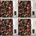 thumbnail image 3 of Rose Flower Floral Decor Shower Curtain,Red Rose and Daisies Black Background Bathroom Decor Polyester Fiber Plastic Rings Quick-Drying Waterproof for Bathtubs/Bathroom 36"W x 72"L (Pack of 1), 3 of 6