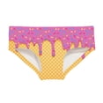 thumbnail image 3 of Girls Swimsuit 2 Piece Sporty Adjustable Straps Modest Bikini Bathing Suit with Shorts Color Block Swimwear Ice Print Swimsuit Kids Bikini Two Piece Bathing Summer Beach Pool Outfit, 3 of 4