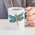 thumbnail image 4 of CafePress - Glowing Stained Glass And Abalone Shell Dragonfly - 11 oz Ceramic Mug - Novelty Coffee Tea Cup, 4 of 4