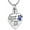 Blue, variant on Birthstone Pet Cremation Jewelry for Ashes Pendant Paw Print Pet Heart Urn Necklace Memorial Keepsake Jewelry for Pet/Dog's/Cat's Ashes