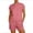 Pink, variant on Womens Linen Blend Two Piece Outfit Round Neck Short Sleeve Top Elastic Waist Shorts with Pockets Loose Fit Casual Summer Matching Set