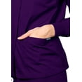 thumbnail image 4 of Adar Universal Scrubs For Women - Round Neck Warm-Up Scrub Jacket - 602 - Purple - XL, 4 of 7