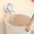 thumbnail image 2 of Fesfesfes Wall Mounted Suction Cup Bucket Hook Bathroom Bucket Storage Rack Toilet Kitchen Shelf No Drilling Required Strong Adhesion Easy Installation, 2 of 5