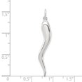 thumbnail image 2 of 925 Sterling Silver Italian Horn Shaped Pendant, 2 of 2