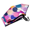 thumbnail image 6 of FORMRS Travel Umbrella Folding Auto Open Close Windproof Rain UV Protection, Purple Colorful Circles, 6 of 8