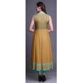 thumbnail image 4 of Bimba Robe Anarkali à Col Mandarin Imprimé Géométrique Orange Pâle pour Femmes Kurta Ethnique Indienne Moyenne, 4 of 6