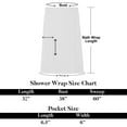 thumbnail image 3 of Dan River Shower Wrap With Pocket Pack Of 1 Lightweight Terry Cotton Bath Towel Wrap - White, 32X60in, 3 of 7