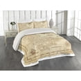 thumbnail image 2 of Ambesonne Cream Quilted Coverlet 3 Pcs, Antique Treasure, King Size, Cream, 2 of 4