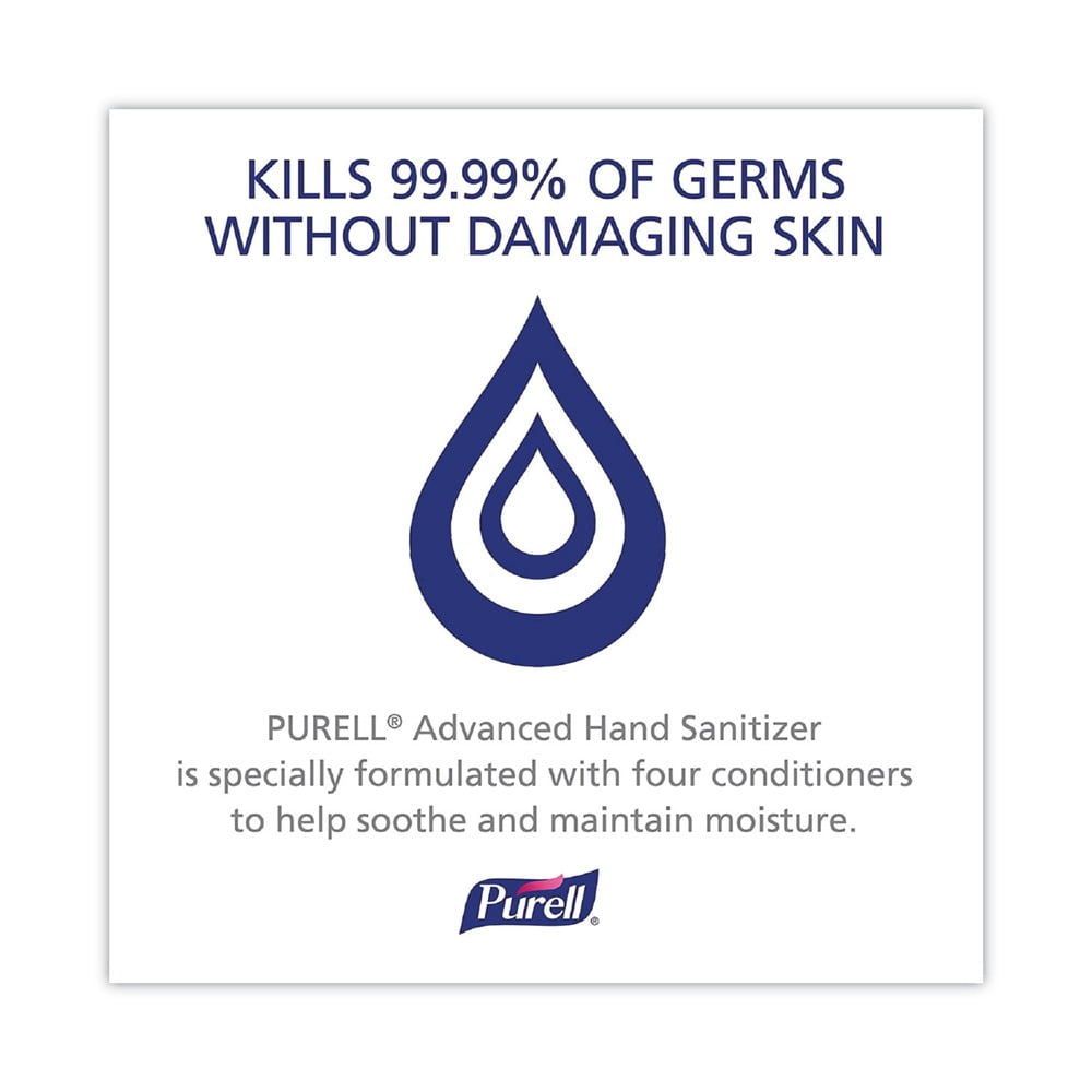 PURELL 5015-04 1.5 L Pump Bottle Advanced Hand Sanitizer Refreshing Gel - Clean Scent (4/Carton)