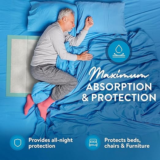 Inspire Extra Large Super Absorbent Bed Pads for Incontinence Disposable Underpad 36 x 36 Inches, Ultra Thick and Absorbent Chux Puppy Pads