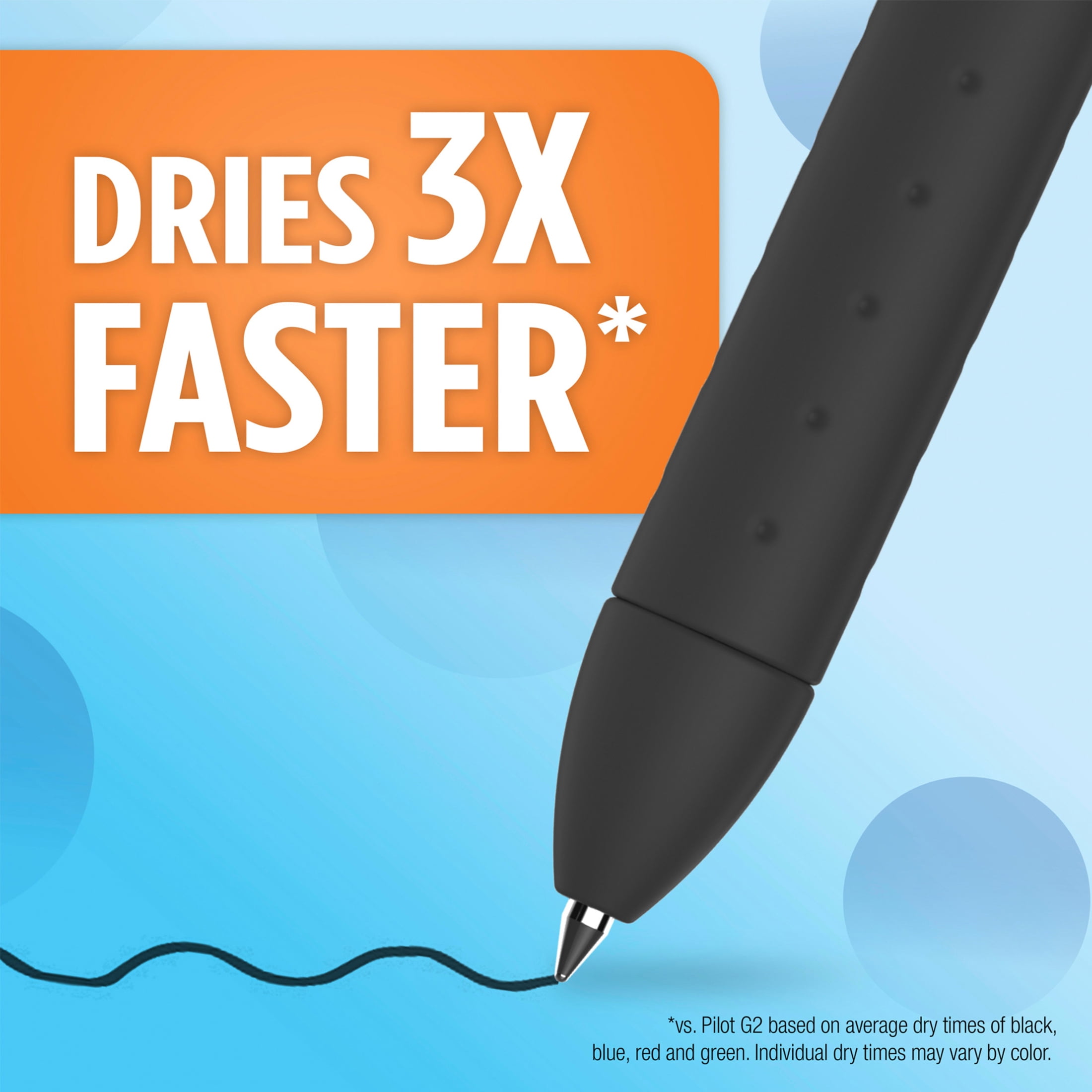 Paper Mate InkJoy Gel Pens, Medium Point (0.7mm), Dark Blue, Capped, 36 Count