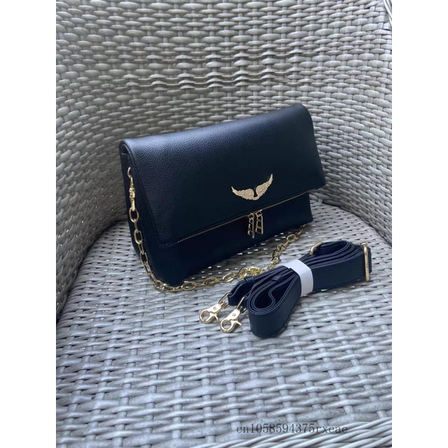 ZADIG-Bolso cruzado de nailon para mujer, bandolera de hombro con remaches, color caqui, color negro xuanjing unisex