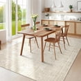 thumbnail image 2 of Washable Area Rugs 5x7 Ultra-Soft Modern Throw Rugs, Non-Slip Solid Textured Floor Carpet, Stain-Resistant Thin Indoor Mat, Easy Cleaning, for Living Room, Bedroom, Kitchen, Beige Brown, 2 of 8