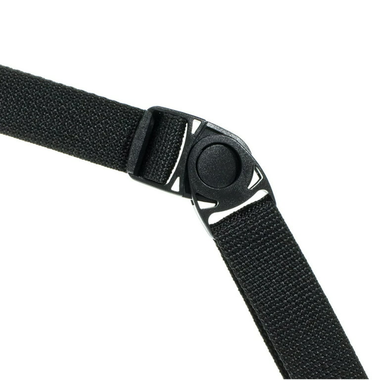 2-piece Nylon Restraint Strap with Plastic Side Release Buckle and  Non-swivel Speed Clip Ends, 7ft L x 2in W, Black