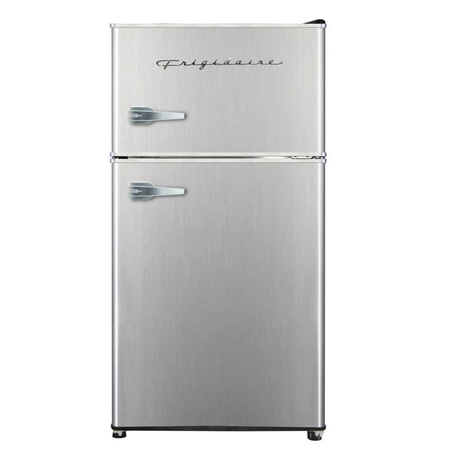 Frigidaire, 3,2 cu. Réfrigérateur compact rétro avec garniture et poignée chromées