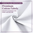 thumbnail image 6 of CIRCLESHOME Throw Pillow Protectors - 100% Cotton Breathable Pillowcases - 24 X 24 Square Pillowcases - Protects Pillows from Dirt, Dust and Debris (Square Pillow - 2 Pack- 24x24), 6 of 8