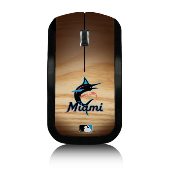 Miami Marlins Wood Print Wireless USB Mouse