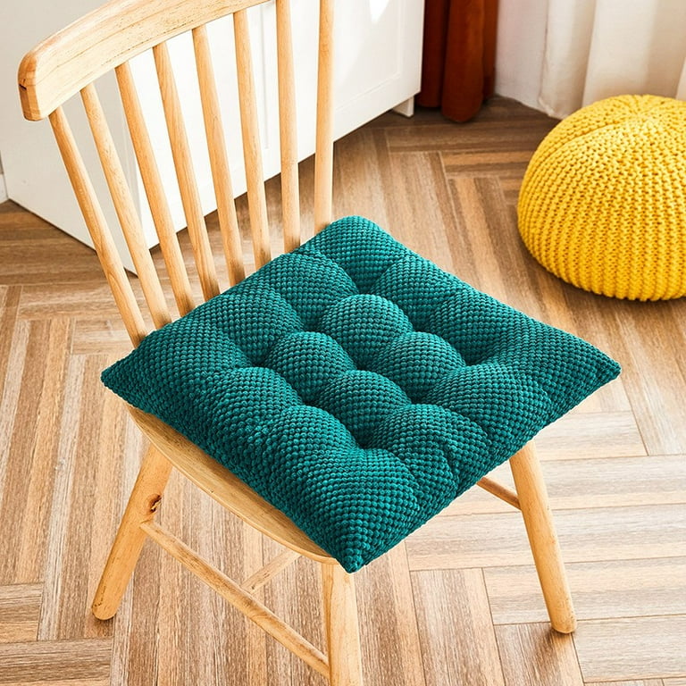 Pompotops Green Chair Pads, Thickened Chair Cushion, Fart Cushion, Office Sedentary Chair Cushion, Student Seat Cushion, Bedroom, Ground, Rice Futon