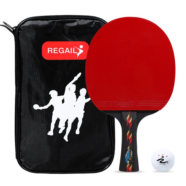 Calidad Ping Pong Paddle Table Tennis Racket Mango largo Ping Pong Bat Ping Pong Racket Set Accesori REGAIL Raqueta