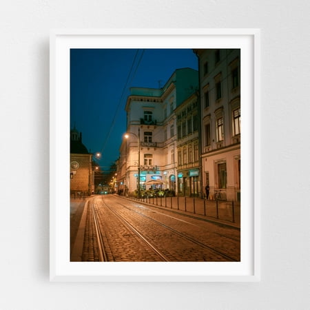 Plac Wszystkich Swietych, Kraków - Kraków Malopolskie Poland Photography White Framed Wall Art Print 16 x 20 inches
